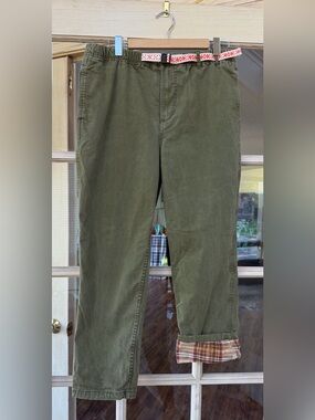 Women’s Flannel Lined Green Pants (Stoic Sz L)